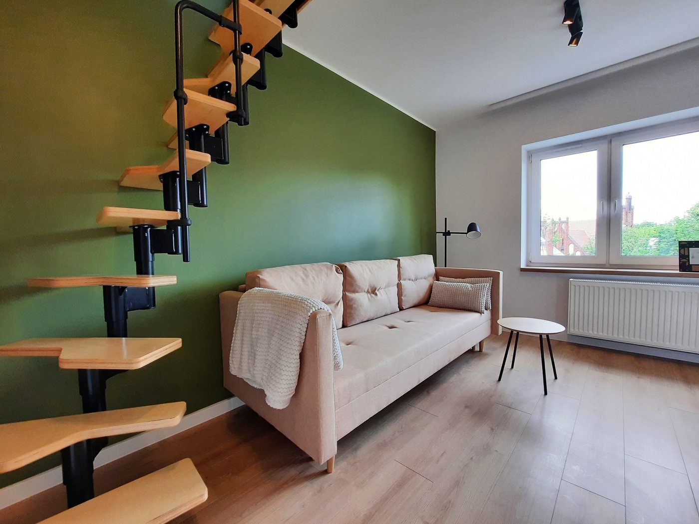 Salon po wykończeniu, mieszkanie M16 w Chorzowie