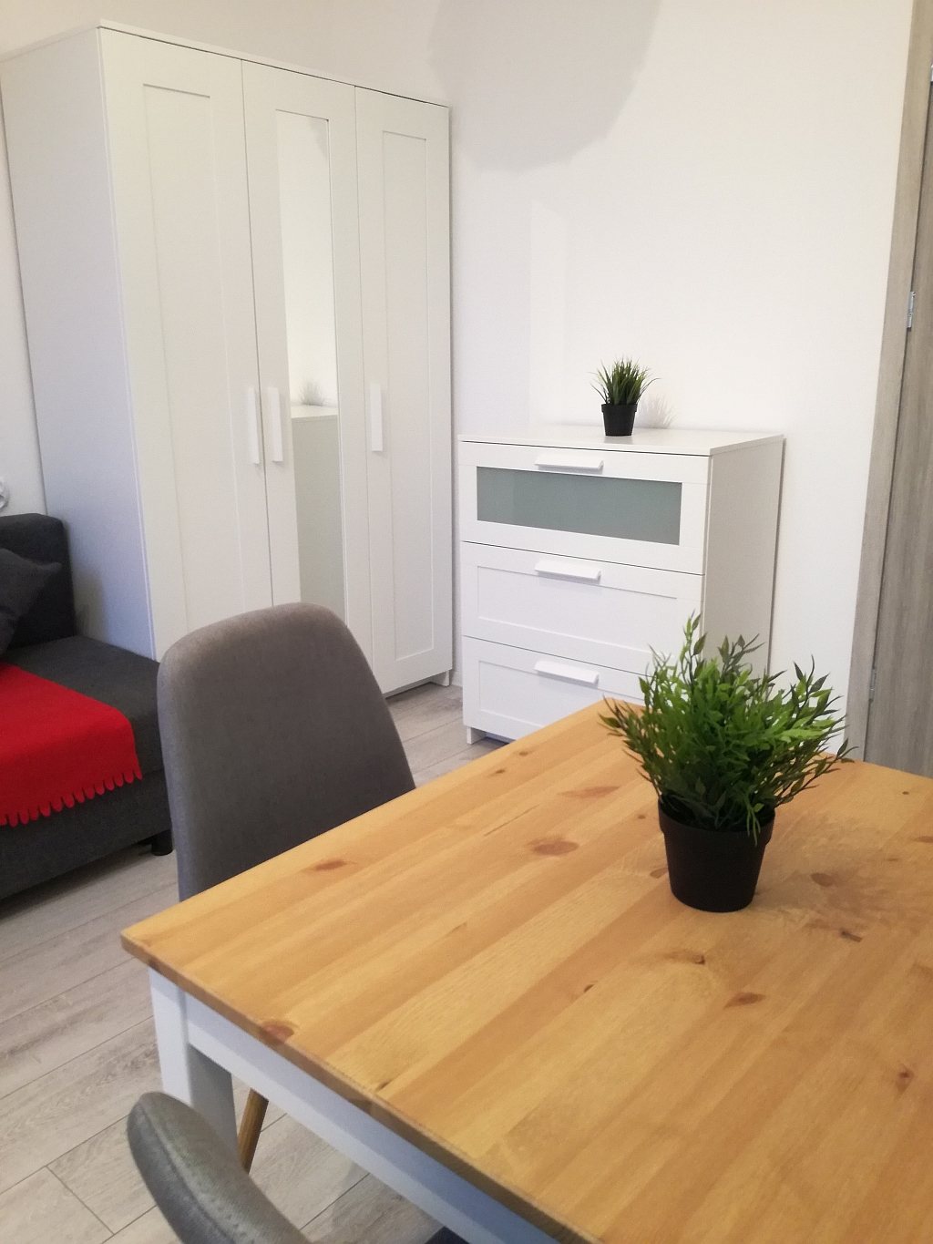 Salon po remoncie, mieszkanie przy Ogrodzie Dworcowym w Katowicach
